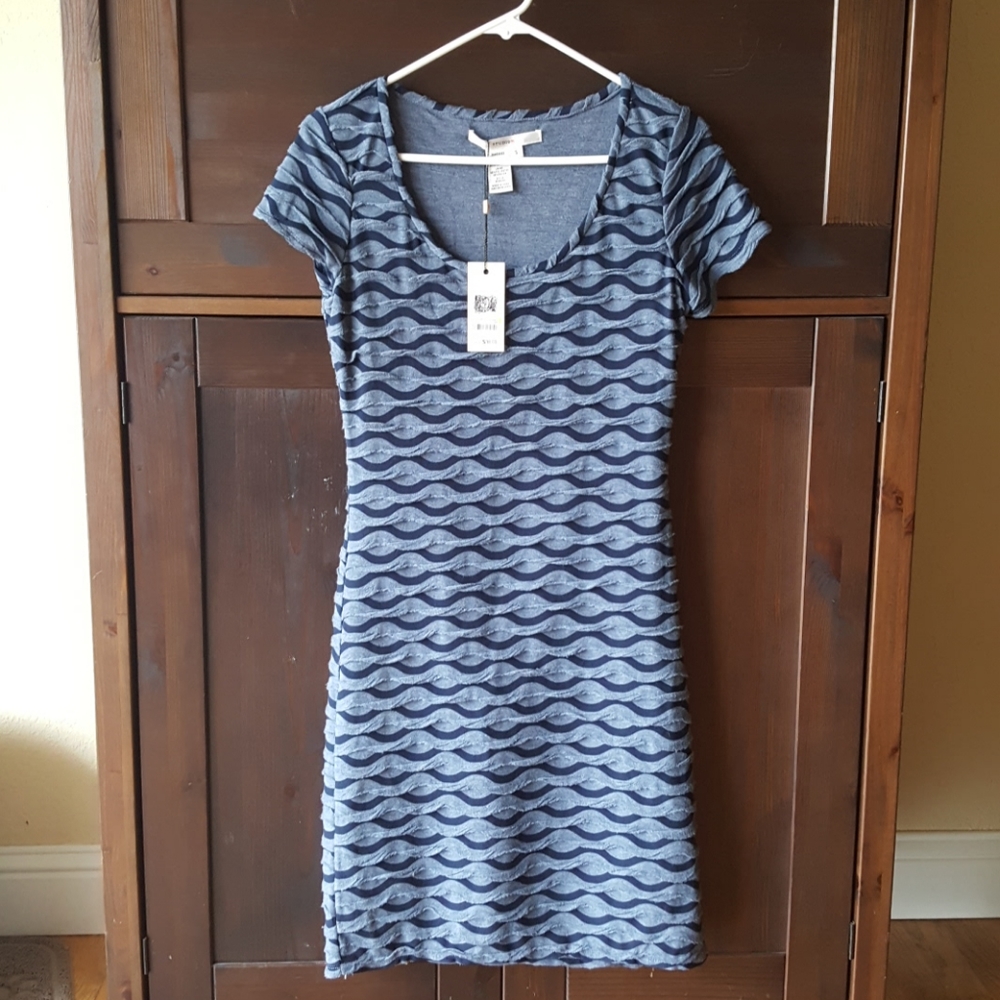 StudioM Bodycon Blue Dress Tunic Sz S